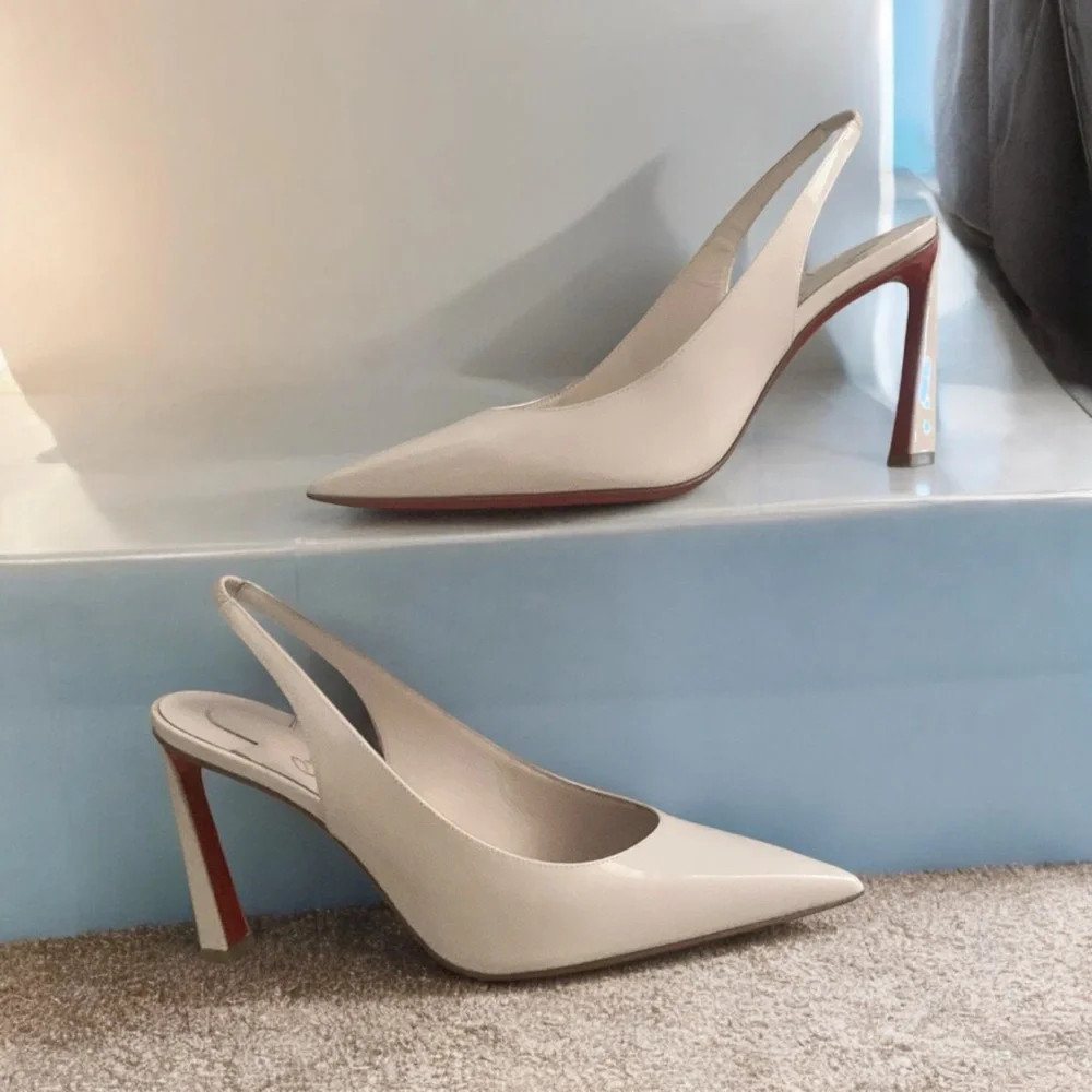 Christian Louboutin Condora Patent Leather Slingback Pumps Size 39.5 $895 - Picture 3 of 8